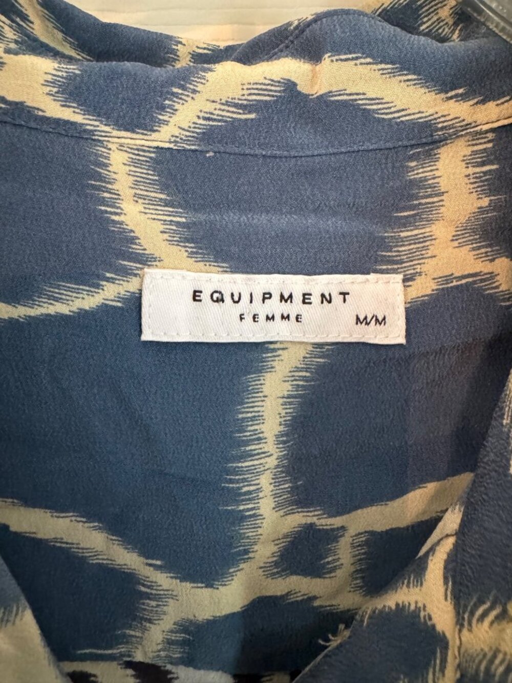 Equipment Femme Silk Button-Down Blouse Animal Leopard Print Multicolor Med Work - Picture 4 of 11